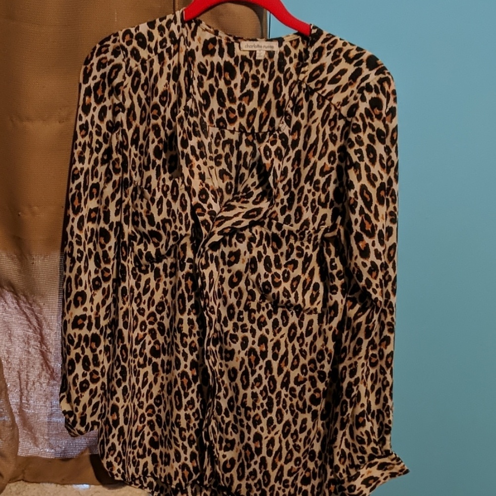 Cheetah print blouse